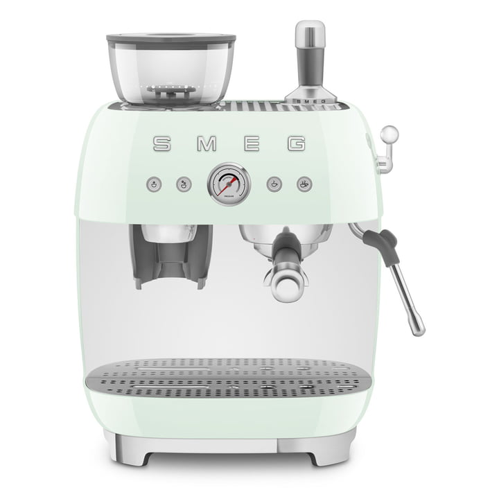 Espressomaschine mit Siebträger EGF03, pastellgrün von Smeg