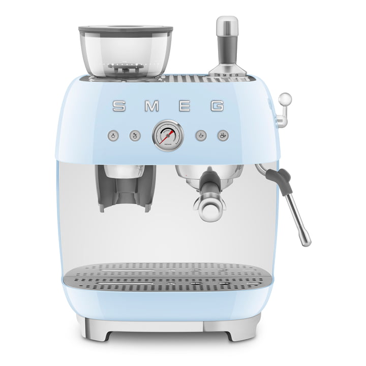Espressomaschine mit Siebträger EGF03, pastellblau von Smeg