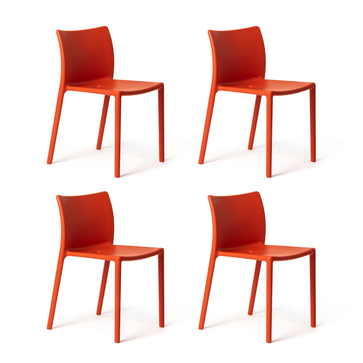 Magis - Air Chair Outdoor Stuhl, orange matt (4-er Set)