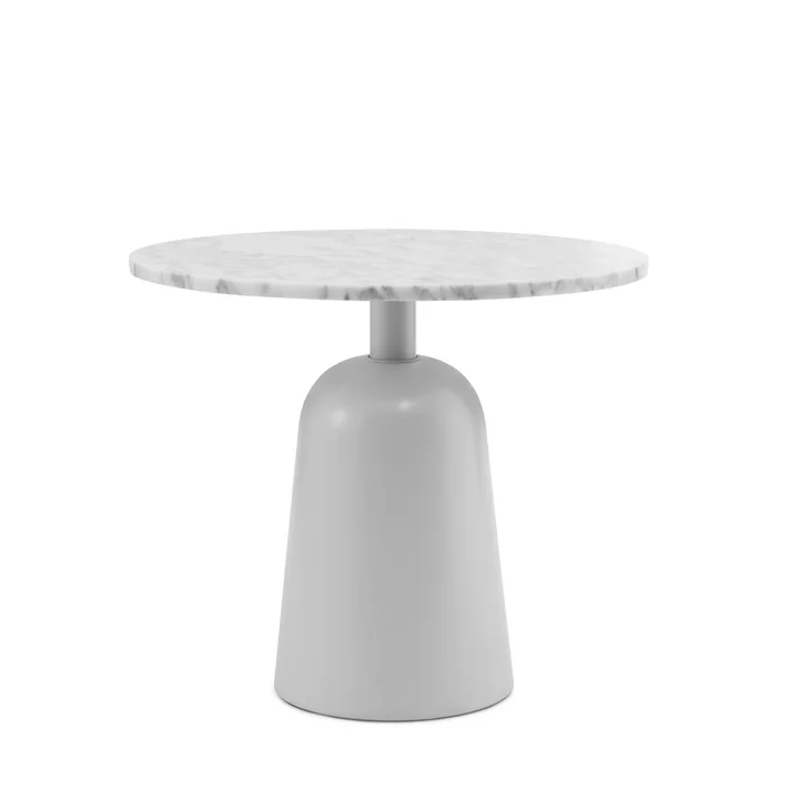 Normann Copenhagen - Turn Couchtisch Ø 55 cm, Marmor / weiß