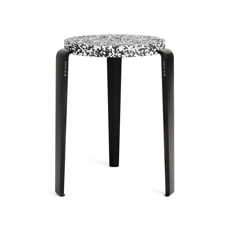 LOU Hocker Macchiato, recycled plastic / graphitschwarz von TipToe