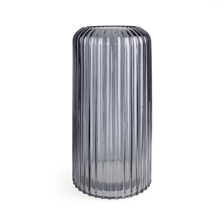 Collection - Glas Vase Ø 11,5 x H 24 cm, grau