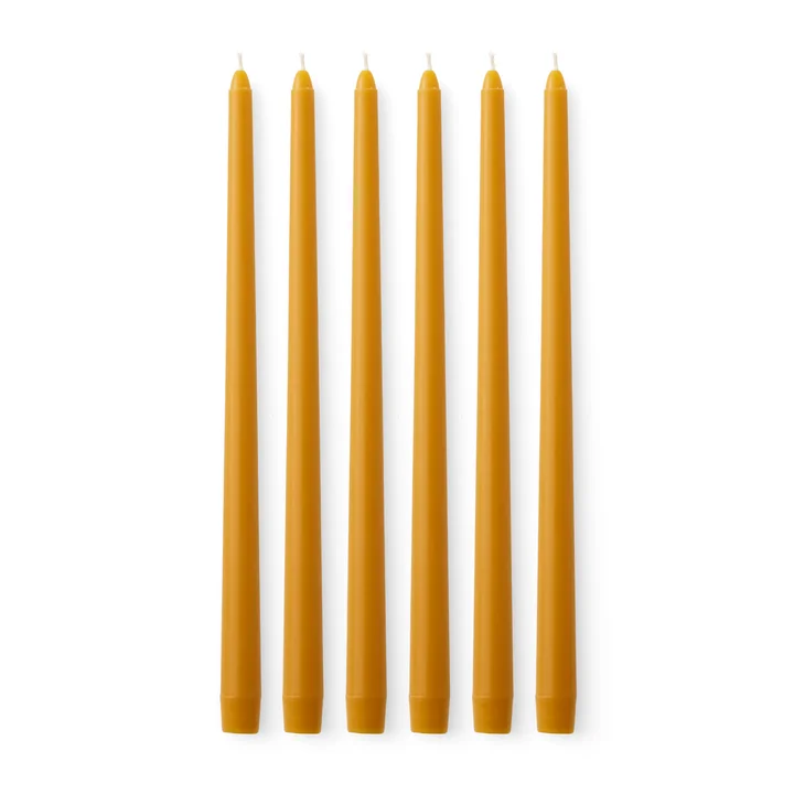 Audo - Spire Stabkerze, H 38 cm, ocker (6er-Set)