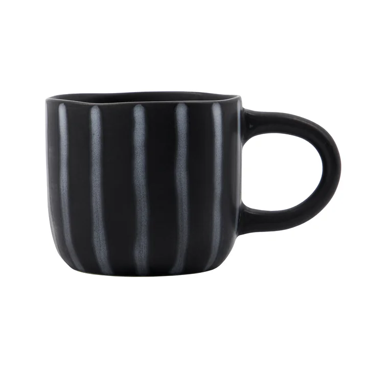 House Doctor - Line Tasse, Ø 8,7 cm, schwarz / braun