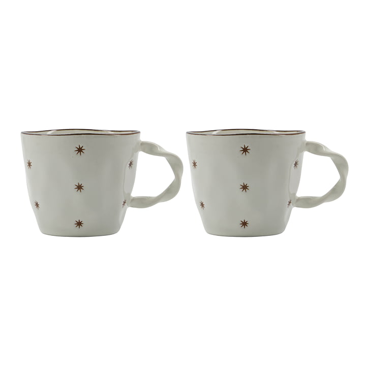 Starry Tasse von House Doctor in der Farbe weiß (2er-Set)