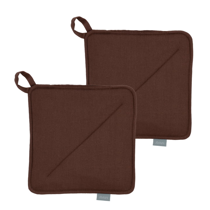 Södahl - Soft Topflappen, 20 x 20 cm, coffee brown (2er-Set)