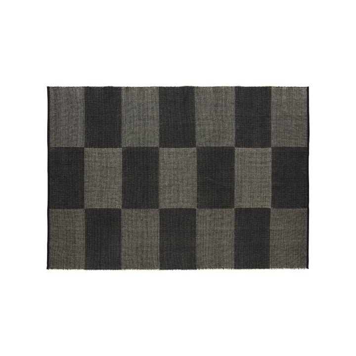 Check Teppich, 170 x 240 cm, schwarz L check von HAY