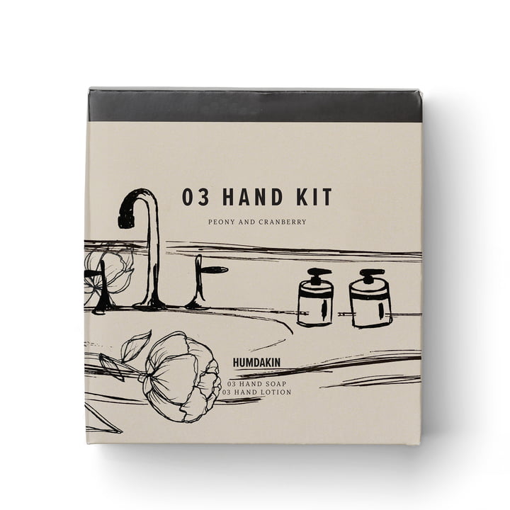 Handpflege Set, Handseife und Handlotion 2 x 300 ml, Peony und Cranberry von Humdakin