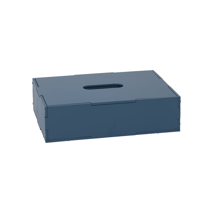 Nofred - Aufbewahrungsbox mit Deckel, 33,5 x 9 x 24 cm, blau