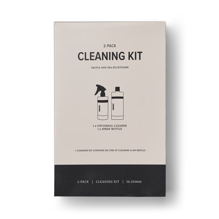 Humdakin - Cleaning Kit, Universalreinger 1000 ml & Sprühfalsche zum mischen 500 ml, salbei / sanddorn (2er-Set)