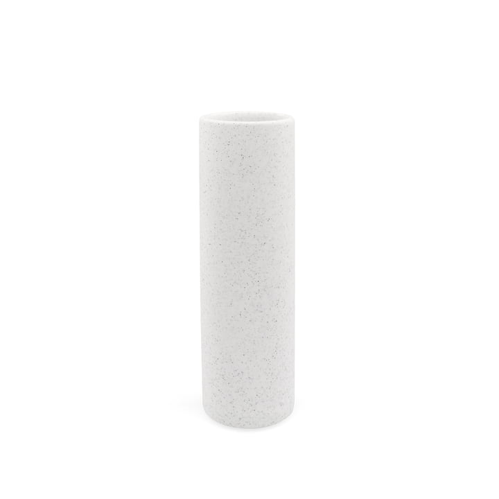 Nuuck - Keramik Vase Ø 6 x H 19 cm, speckled white