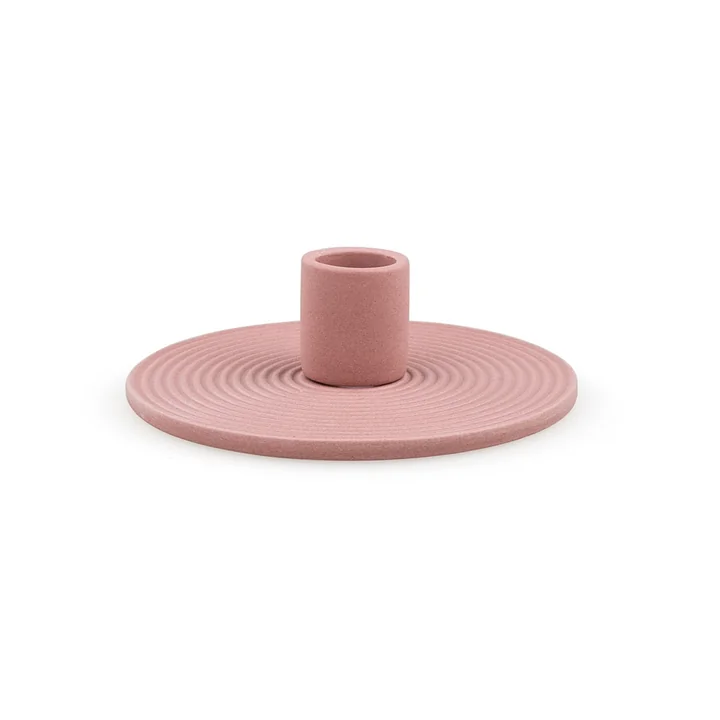 Nuuck - Keramik Kerzenhalter Ø 12 x H 3,5 cm, ochre red