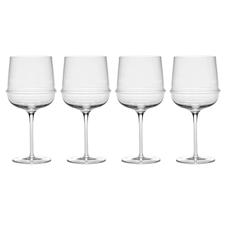 Dune Rotweinglas by Kelly Wearstler, klar (4er-Set) von Serax