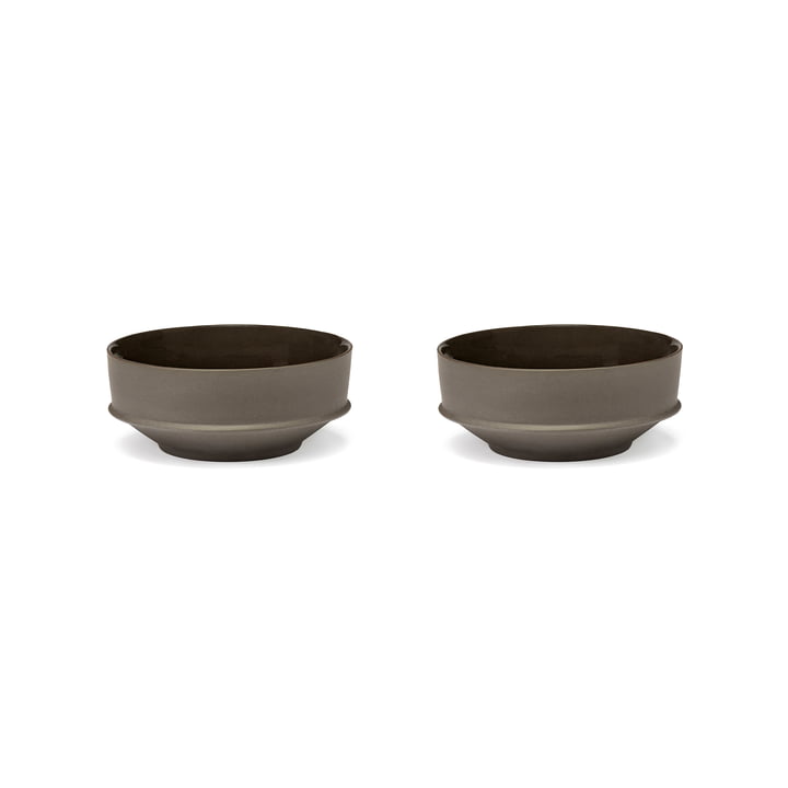 Dune Schale by Kelly Wearstler, Ø 14,5 cm, Slate / braun (2er-Set) von Serax