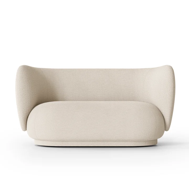 Ferm Living - Rico Sofa, 2-Sitzer, off-white (Bouclé)	