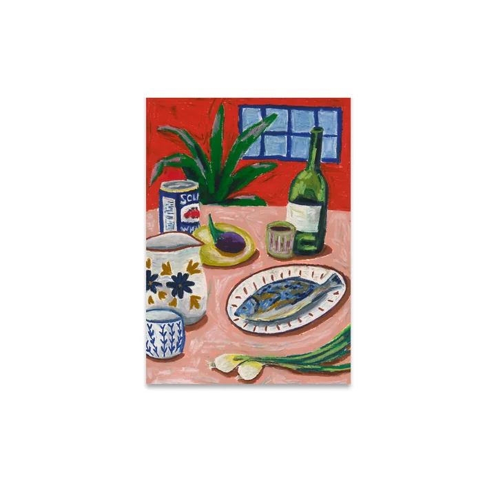 Composition with Fish Poster von Paper Collective 