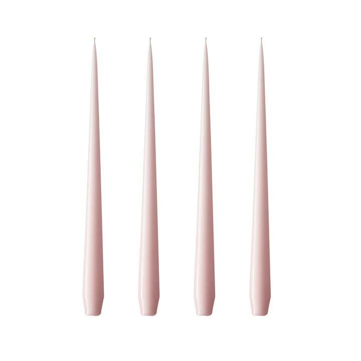 ester & erik - Spitzkerze, 24 cm, No. 38, rose quartz / matt (4er-Set)