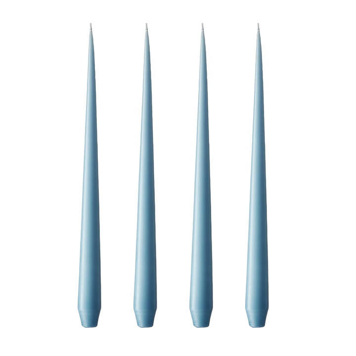 ester & erik - Peitschenkerze, 32 cm, No. 37, moon blue / matt (4er-Set)