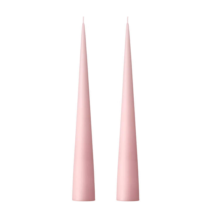 ester & erik - Kegelkerze, 25 cm, No. 38, rose quartz / matt (2er-Set)