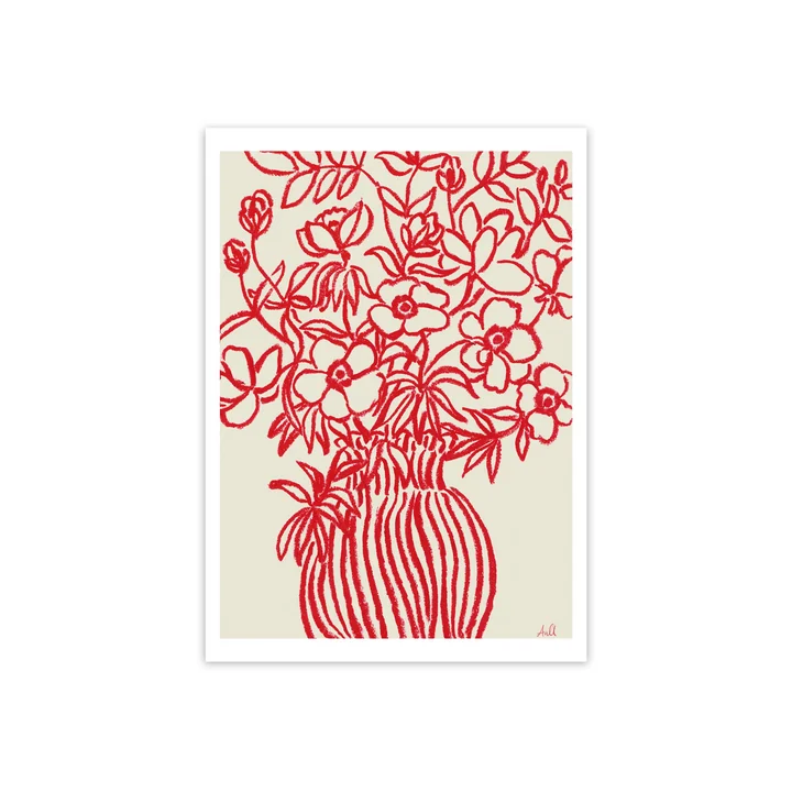 The Poster Club - Poppy Studies I von Anine Cecilie Iversen, 40 x 50 cm