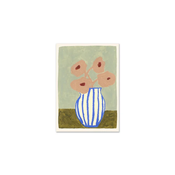The Poster Club - Pink Flowers von Carla Llanos, 21 x 29,7 cm