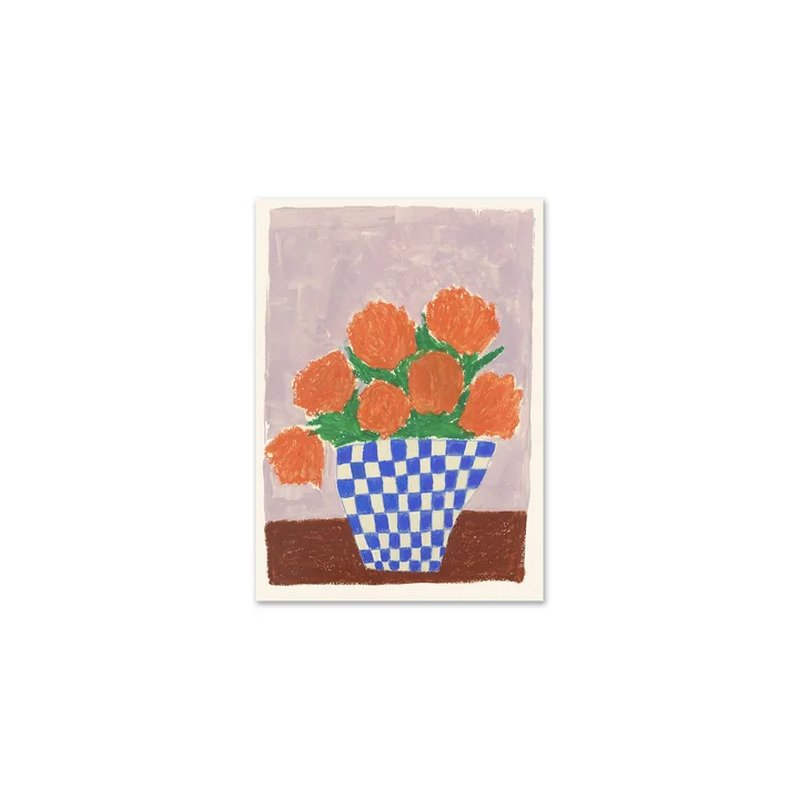 Orange Flowers von Carla Llanos für The Poster Club
