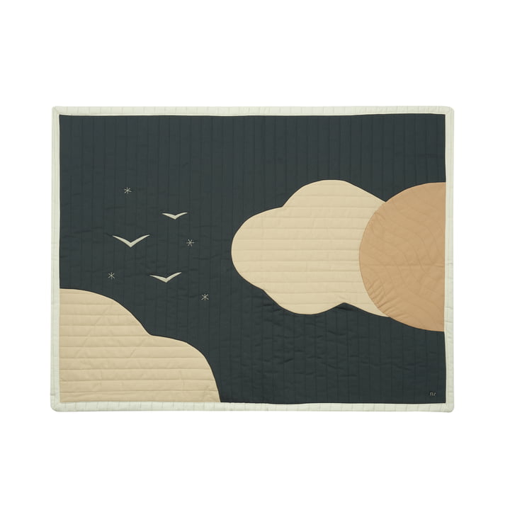 Nobodinoz - Sky Steppdecke, 73 x 95 cm, carbon blue 