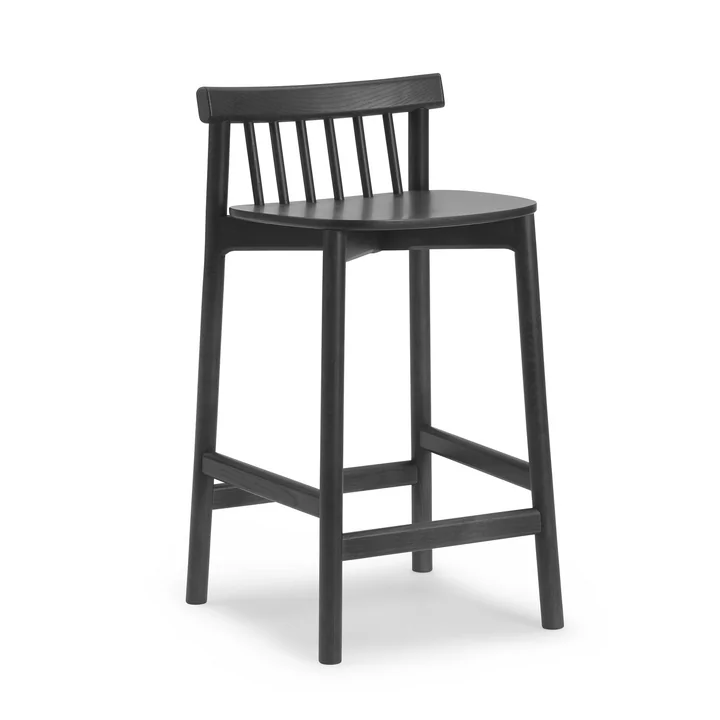 Pind Barstuhl, 65 cm, schwarz gebeizt von Normann Copenhagen