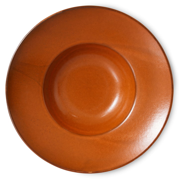 HKliving - Chef Ceramics tiefer Teller, Ø 28 cm, burned orange