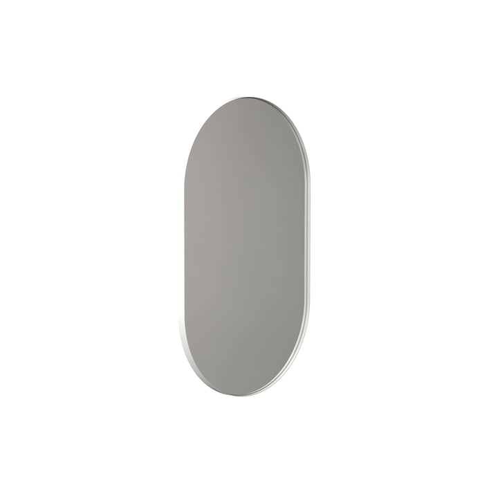 Frost - Unu Wandspiegel 4145 mit Rahmen, oval, 60x100 cm, weiß matt