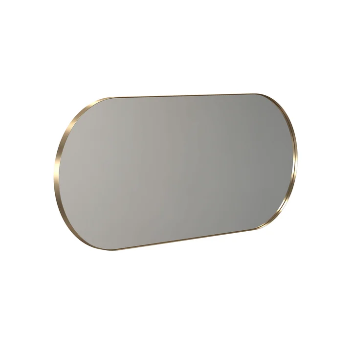 Frost - Unu Wandspiegel 4146 mit Rahmen, oval, 60x140 cm, gold gebürstet