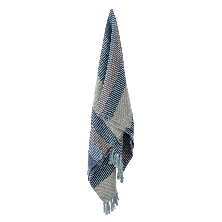 Bloomingville - Isnel Decke, 130 x 160 cm, blau (Exklusive Edition)