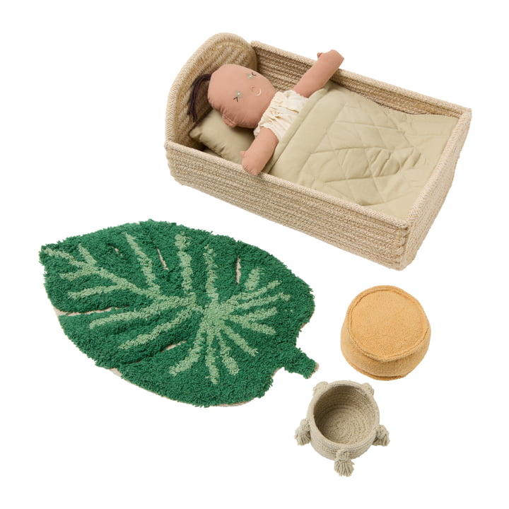 Lorena Canals - Puppenspielset mit Hausverpackung, Sana, chestnut / green / olive (6er-Set)