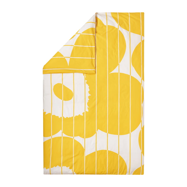 Vesi Unikko Deckenbezug, 150 x 210, spring yellow / ecru von Marimekko