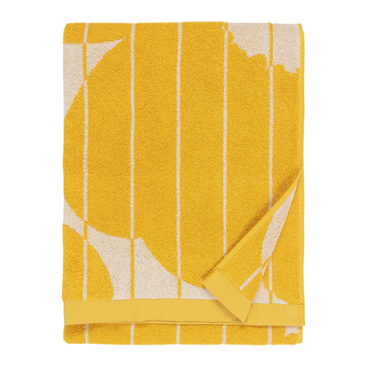 Vesi Unikko Handtuch, 70 x 150 cm, spring yellow / ecru von Marimekko