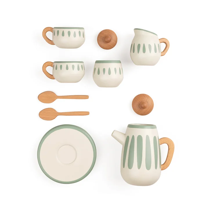 Tee-Set aus Holz von Sebra