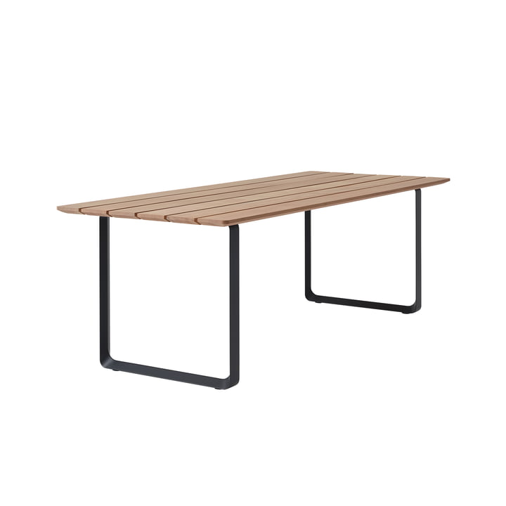 Muuto - 70/70 Gartentisch, 225 x 90 cm, Sapelli / anthrazitschwarz RAL 7021