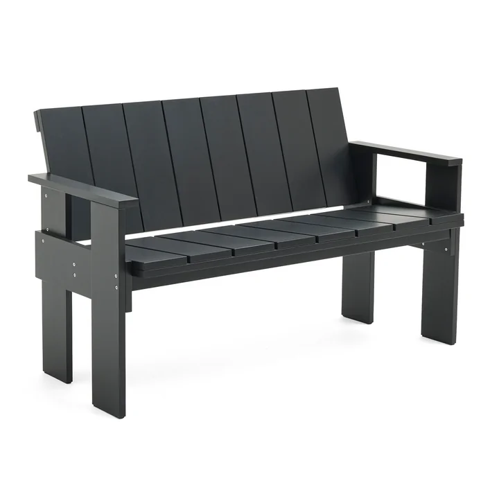 Crate Dining Bench, black von HAY