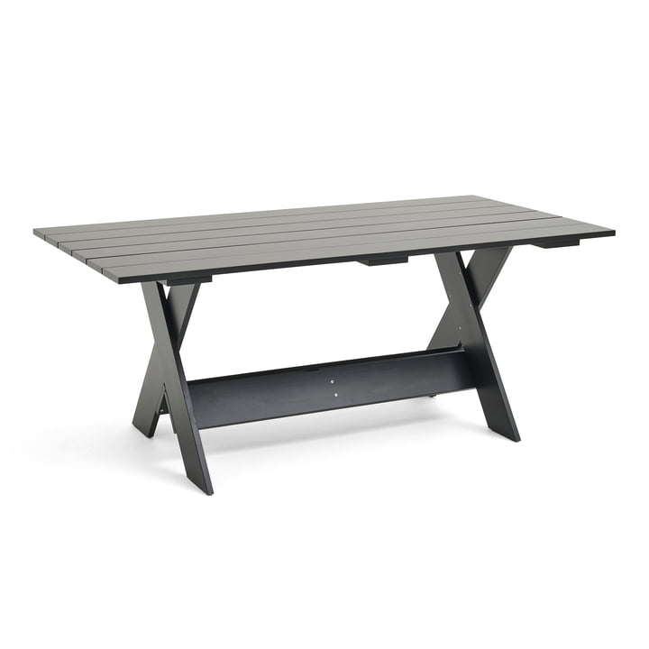 Crate Dining Table, L 180 cm, black von Hay