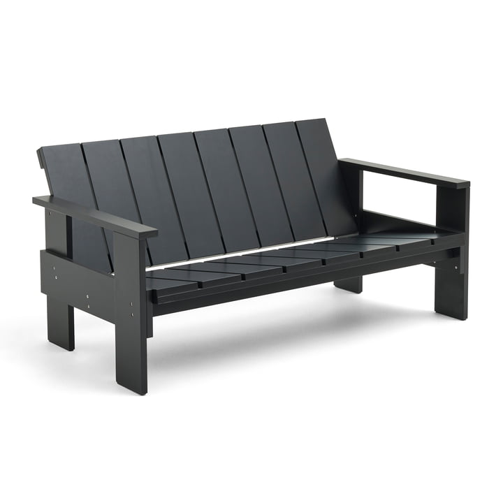 Crate Lounge Sofa, black von Hay