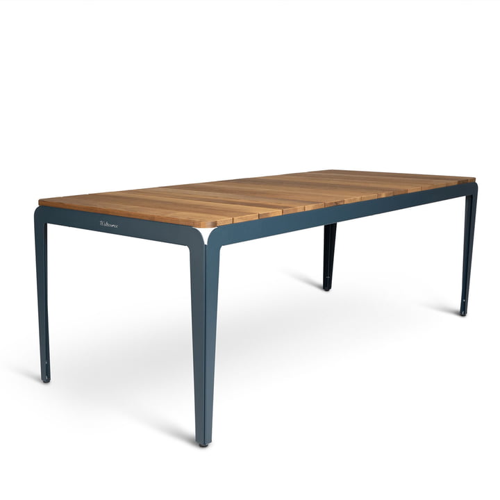 Bended Table Wood Outdoor, 220 cm, graublau von Weltevree