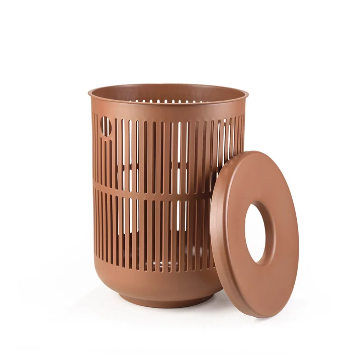 Ume Wäschekorb mit Deckel, terracotta von Zone Denmark