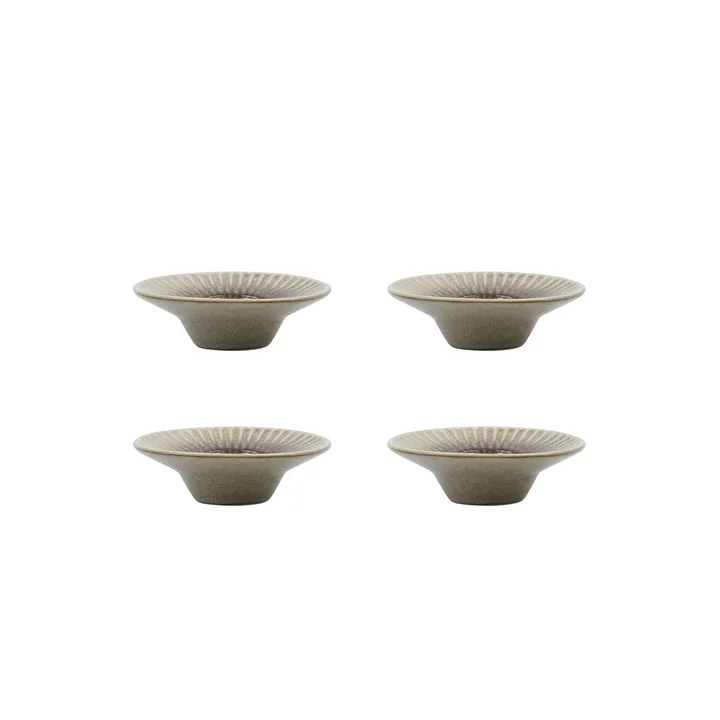 House Doctor - Pleat Eierbecher, grau / braun
