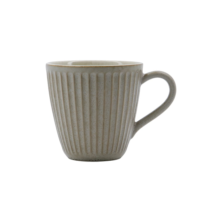 House Doctor - Pleat Tasse, D9cm, grau / braun