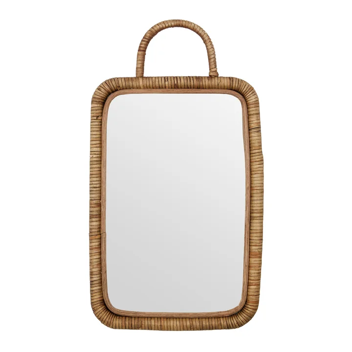Baki Spiegel mit Rahmen, 24 x 36 cm, Rattan von Meraki