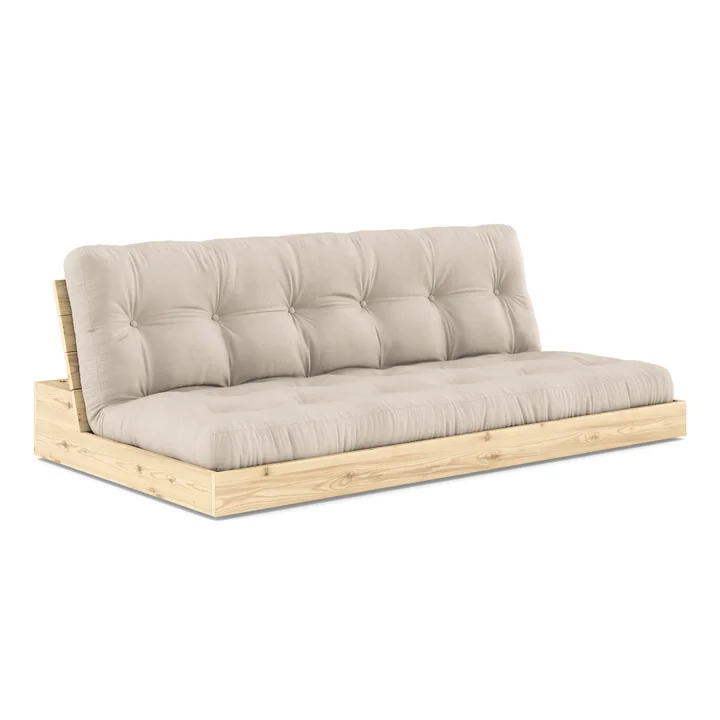Karup Design - Base Schlafsofa, Kiefer klar lackiert / beige