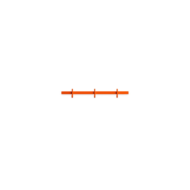 String - Relief Hakenleiste, klein, B 41 cm, orange