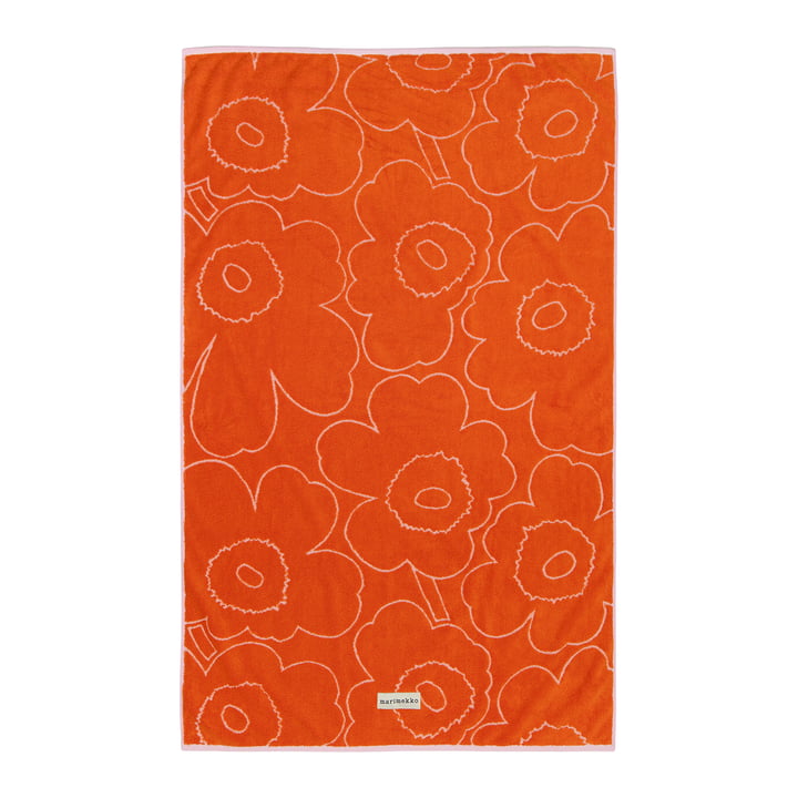 Piirto Unikko Badetuch, 100 x 160 cm, burnt orange / pink von Marimekko