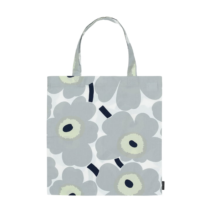 Marimekko - Pieni Unikko Tasche aus Baumwolle, cotton / grau / sand 