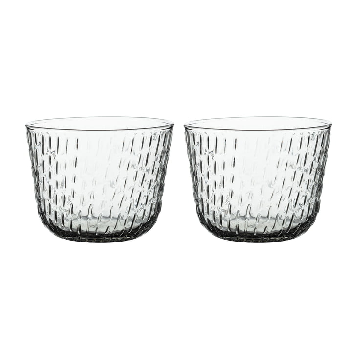 Syksy Glas, 200 ml, misty grey (2er-Set) von Marimekko